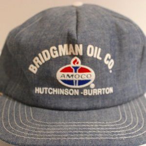 Vintage Amoco Oil Co. Bridgmon oil co. snapback cap